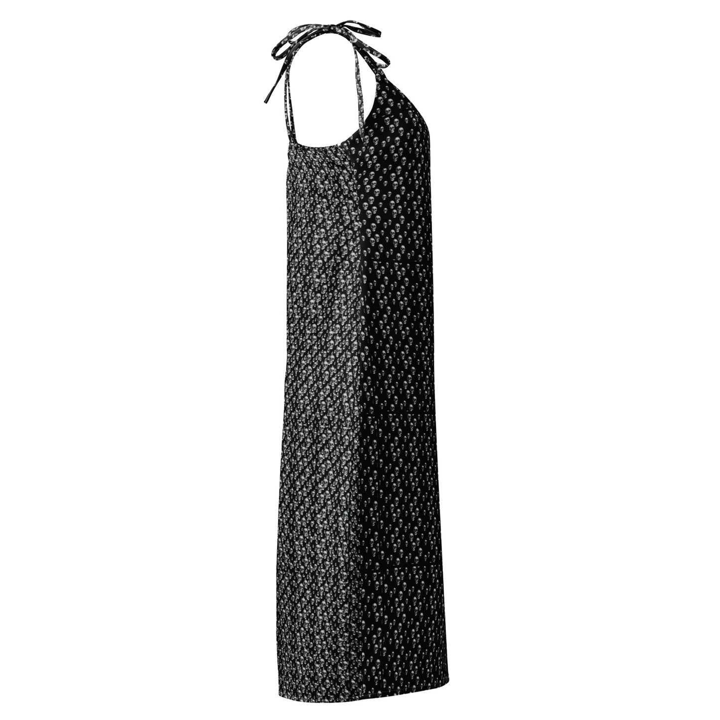 Skull Print Tie - strap midi dress - CTDSF