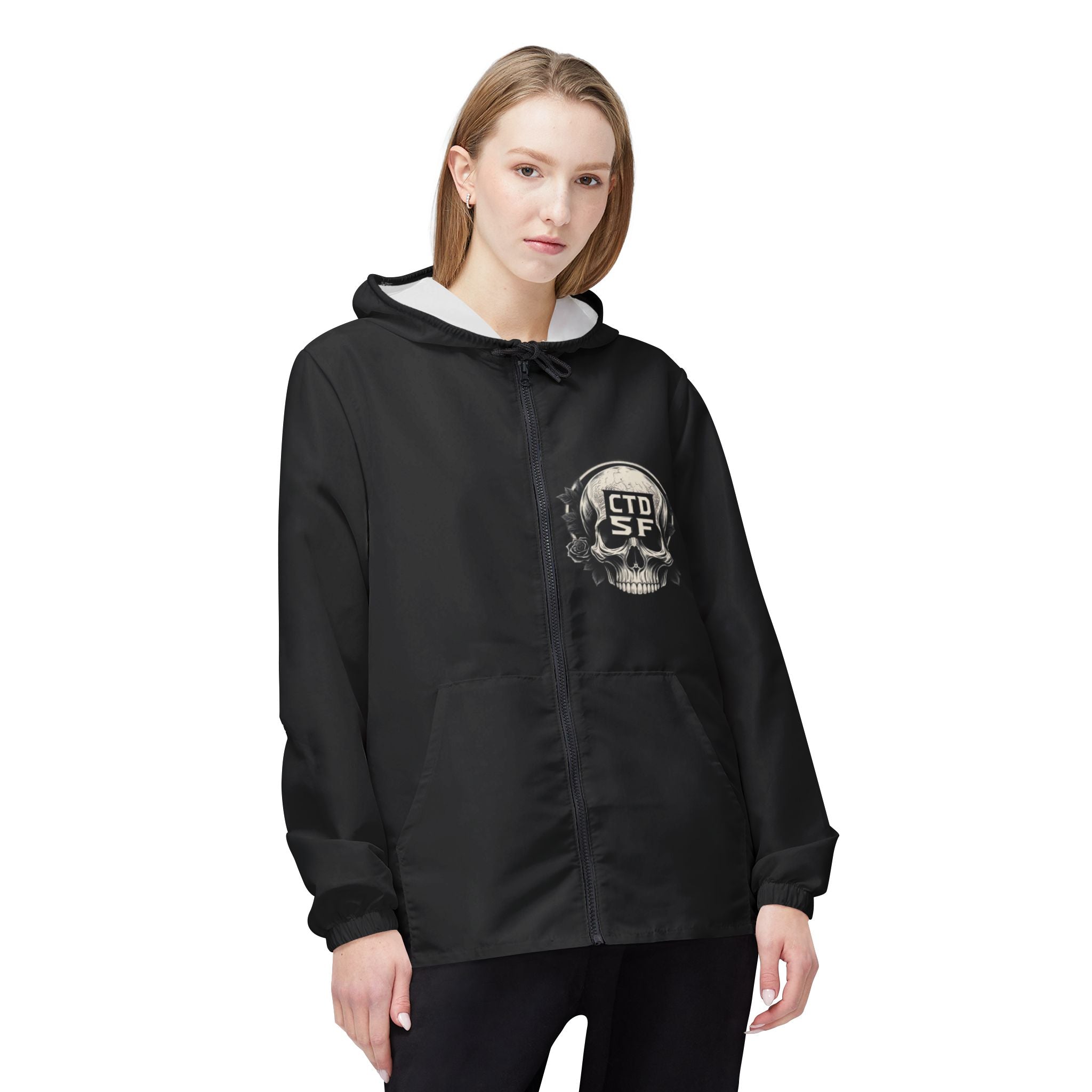 CTD SF Circuitback Windbreaker Jacket — Tech Neon Hoodie-Style Windbreaker