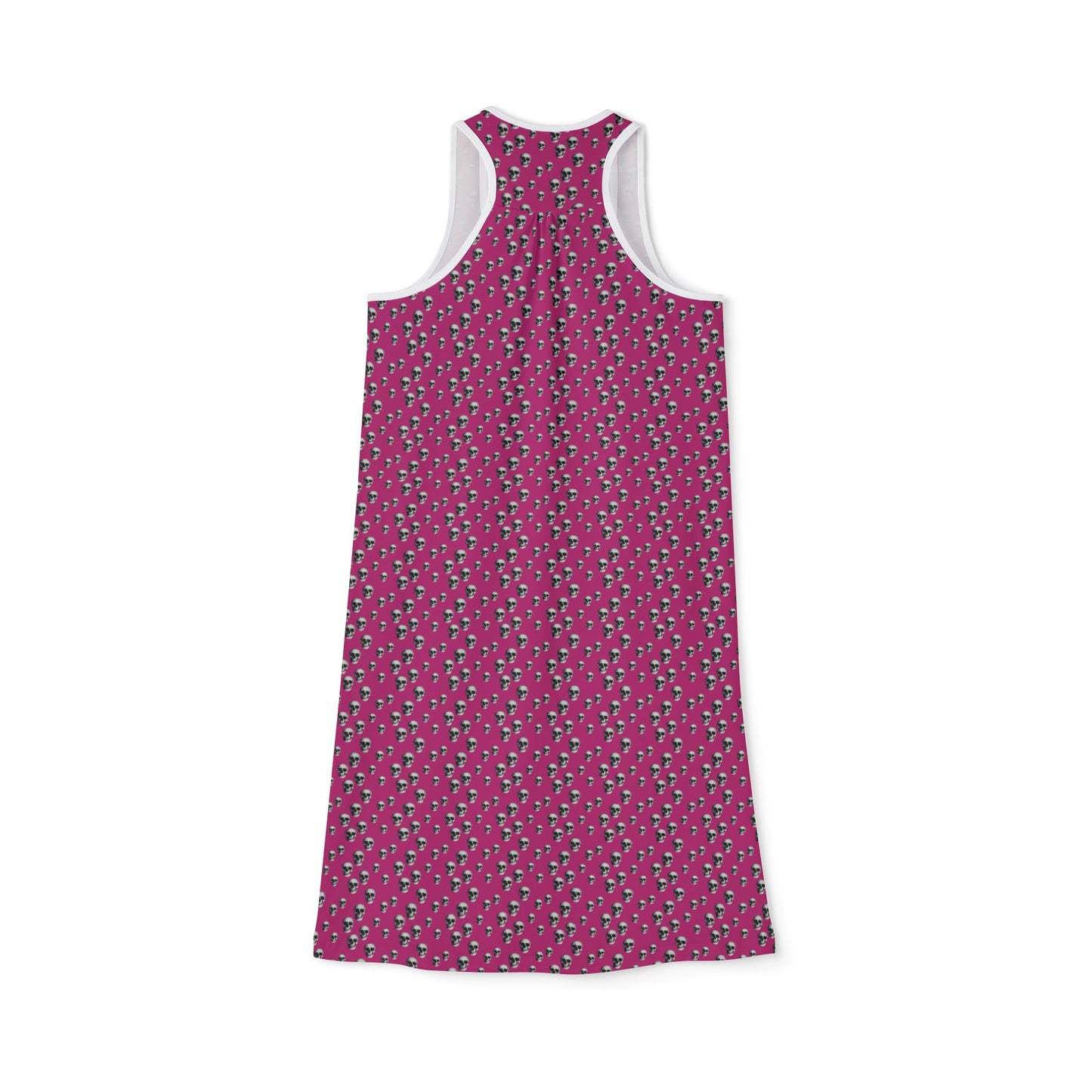 Skull Pattern Pink Racerback Dress