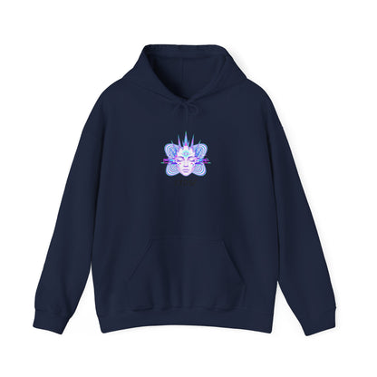 Fractal Glitch Face hoodie | chromatic aberration, psychedelic print