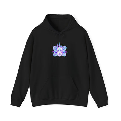 Fractal Glitch Face hoodie | chromatic aberration, psychedelic print