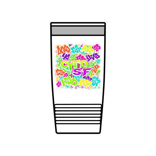 20oz Insulated Tumbler — Colorful Graffiti Initials Design