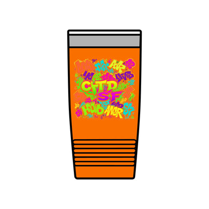 20oz Insulated Tumbler — Colorful Graffiti Initials Design