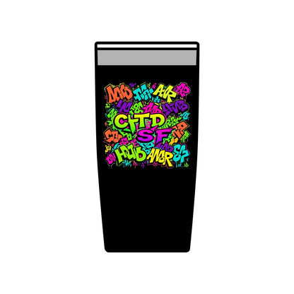 20oz Insulated Tumbler — Colorful Graffiti Initials Design