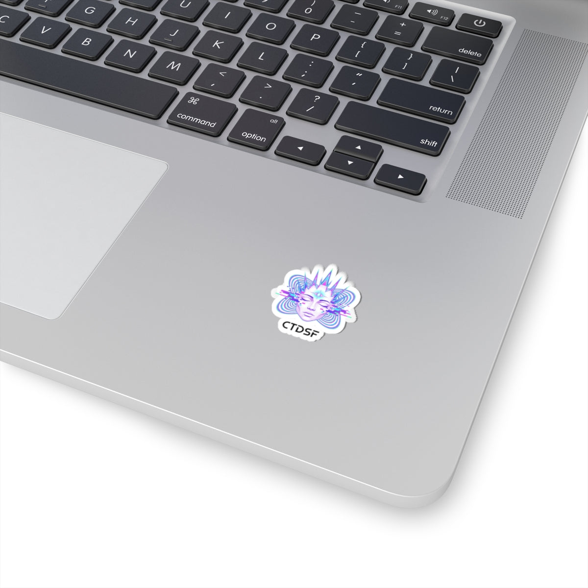 Fractal Glitch Muse Sticker | Chromatic Aberration, Psychedelic Decal