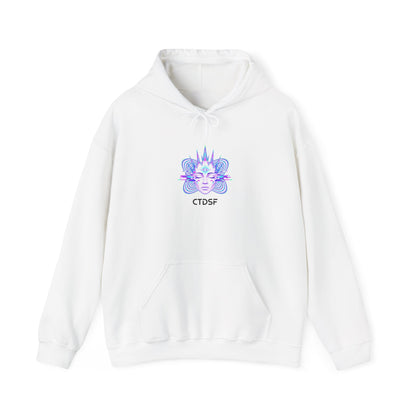 Fractal Glitch Face hoodie | chromatic aberration, psychedelic print