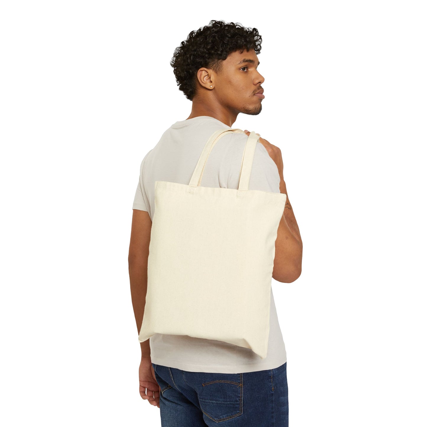 Fractal Glitch Face Tote | chromatic aberration, psychedelic print