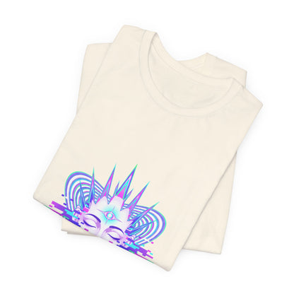 Glitch Fractal Face Tee | chromatic aberration, psychedelic print