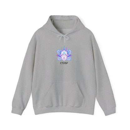 Fractal Glitch Face hoodie | chromatic aberration, psychedelic print