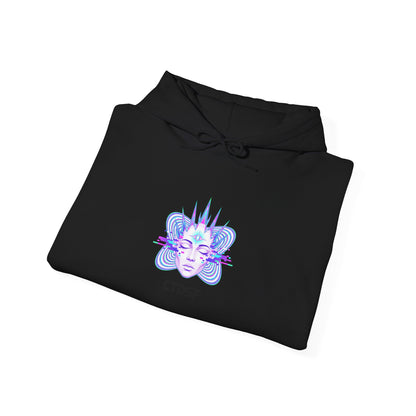 Fractal Glitch Face hoodie | chromatic aberration, psychedelic print