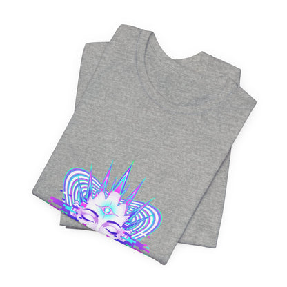 Glitch Fractal Face Tee | chromatic aberration, psychedelic print