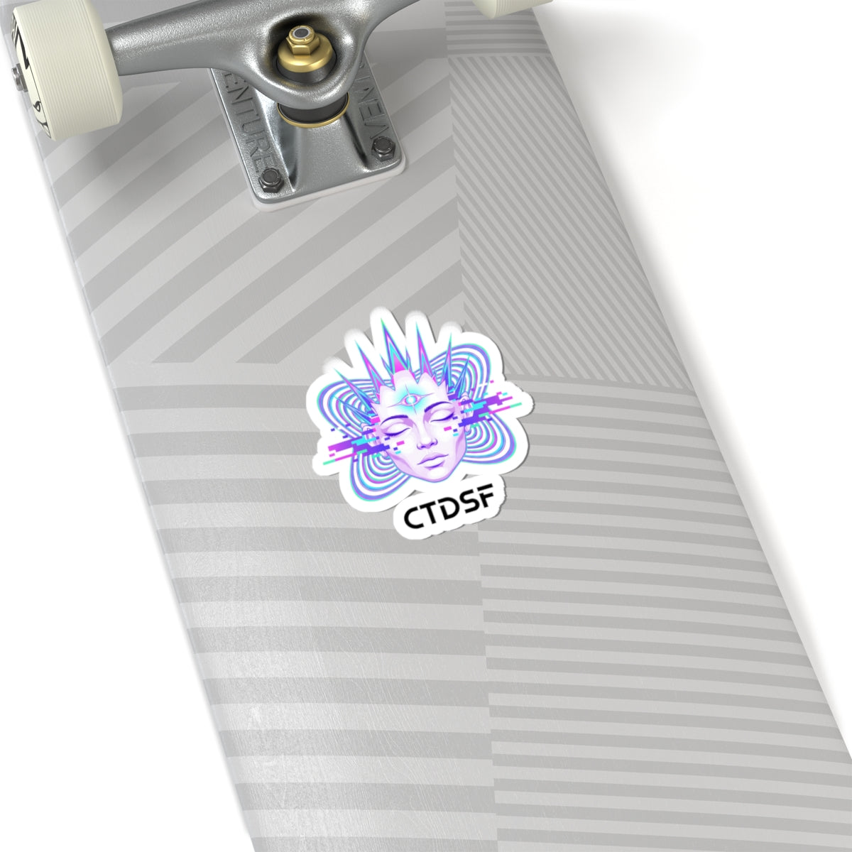 Fractal Glitch Muse Sticker | Chromatic Aberration, Psychedelic Decal