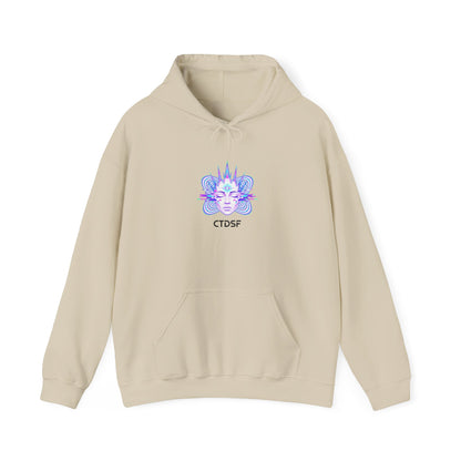 Fractal Glitch Face hoodie | chromatic aberration, psychedelic print