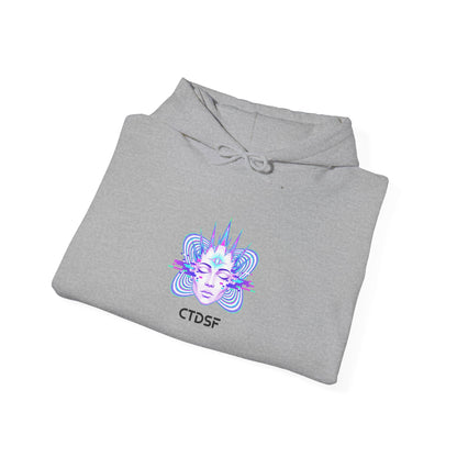 Fractal Glitch Face hoodie | chromatic aberration, psychedelic print