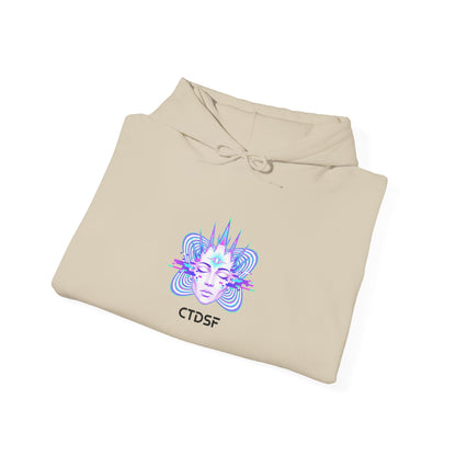 Fractal Glitch Face hoodie | chromatic aberration, psychedelic print