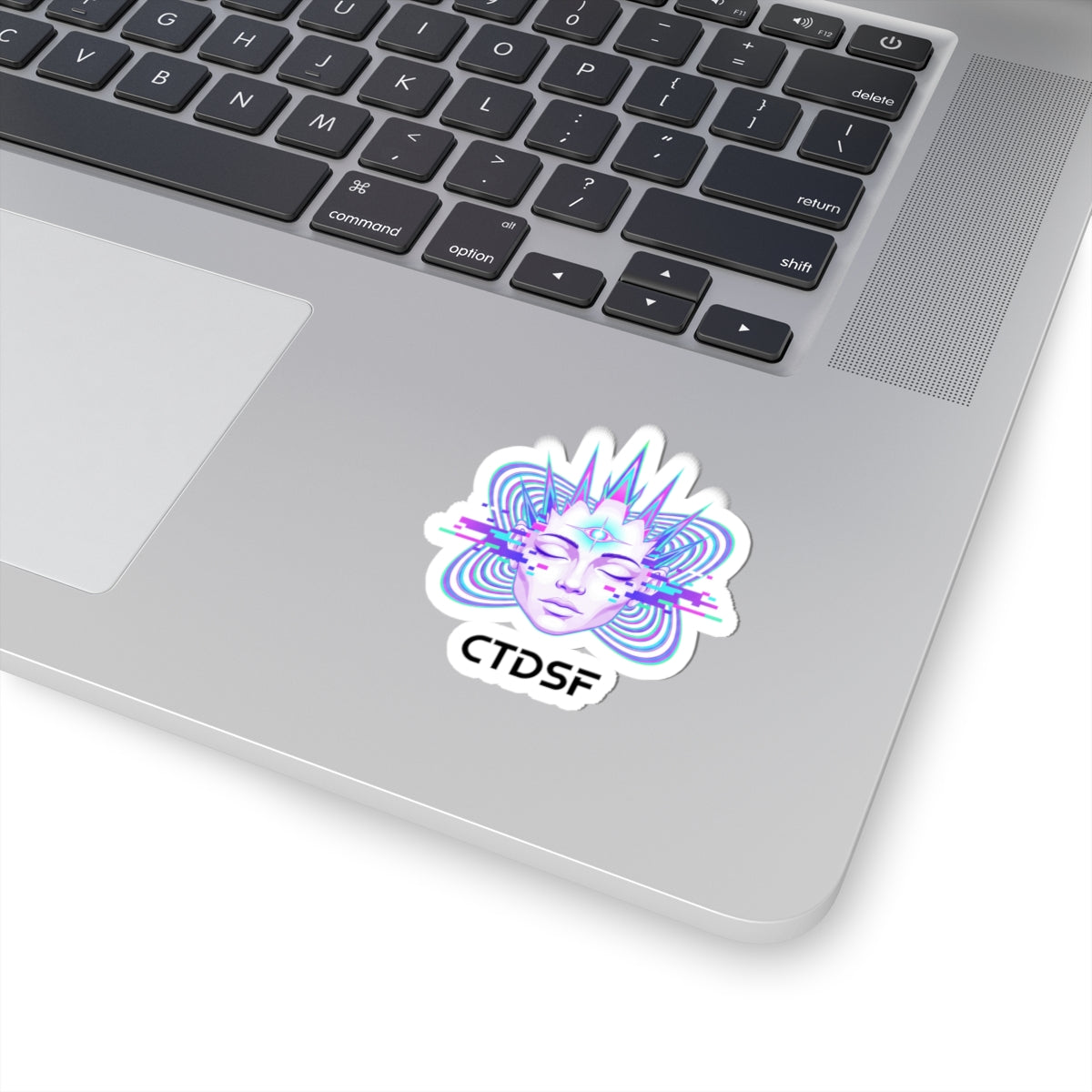 Fractal Glitch Muse Sticker | Chromatic Aberration, Psychedelic Decal