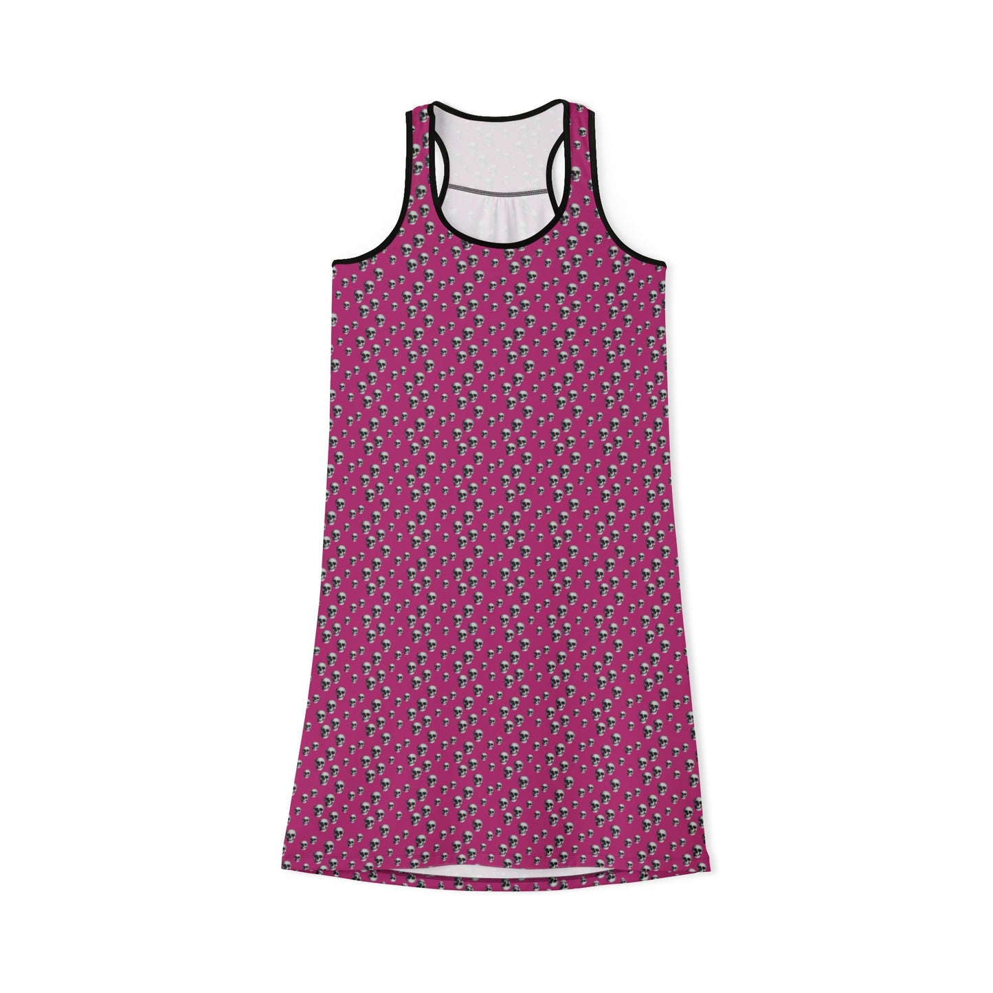 Skull Pattern Pink Racerback Dress