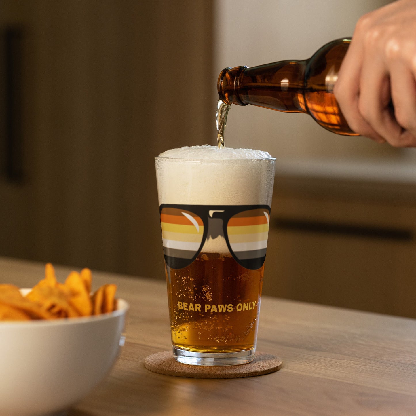 Bear Stunnas "Bear Paws Only" Shaker pint glass - CTDSF