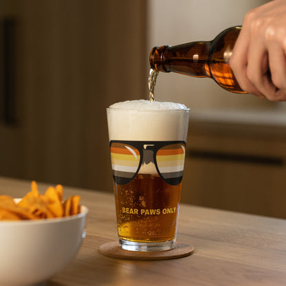Bear Stunnas "Bear Paws Only" Shaker pint glass - CTDSF