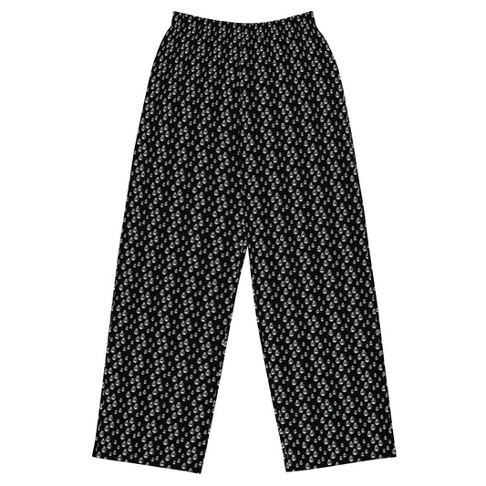 CTDSF Skull Print Unisex wide - leg pants - CTDSF