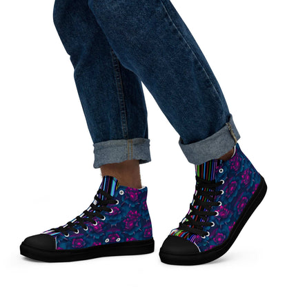 Dark Wardrobe Society Floral Men’s high top Limited run Shoes - CTDSF