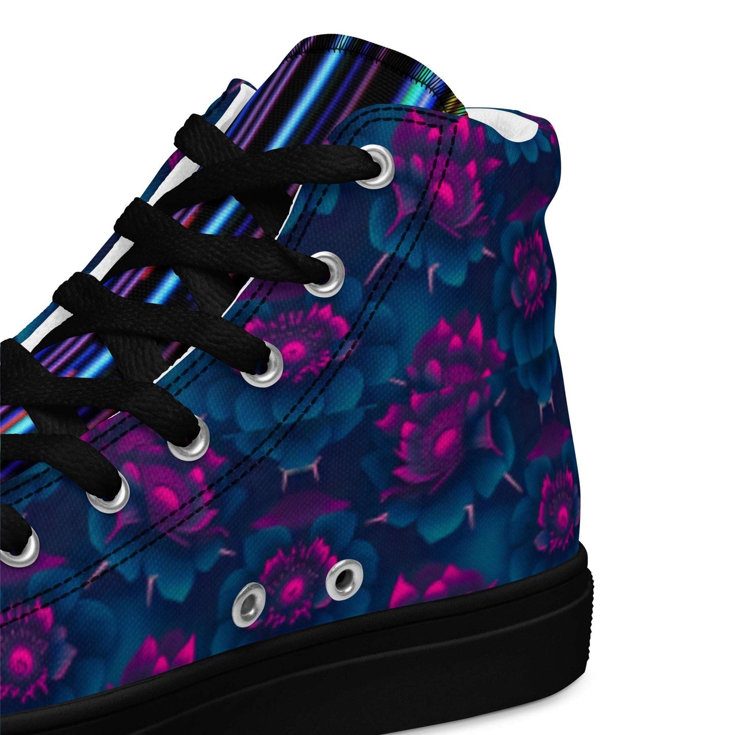 Dark Wardrobe Society Floral Men’s high top Limited run Shoes - CTDSF