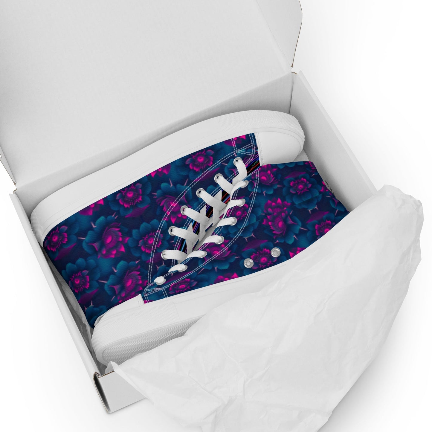 Dark Wardrobe Society Floral Men’s high top Limited run Shoes - CTDSF