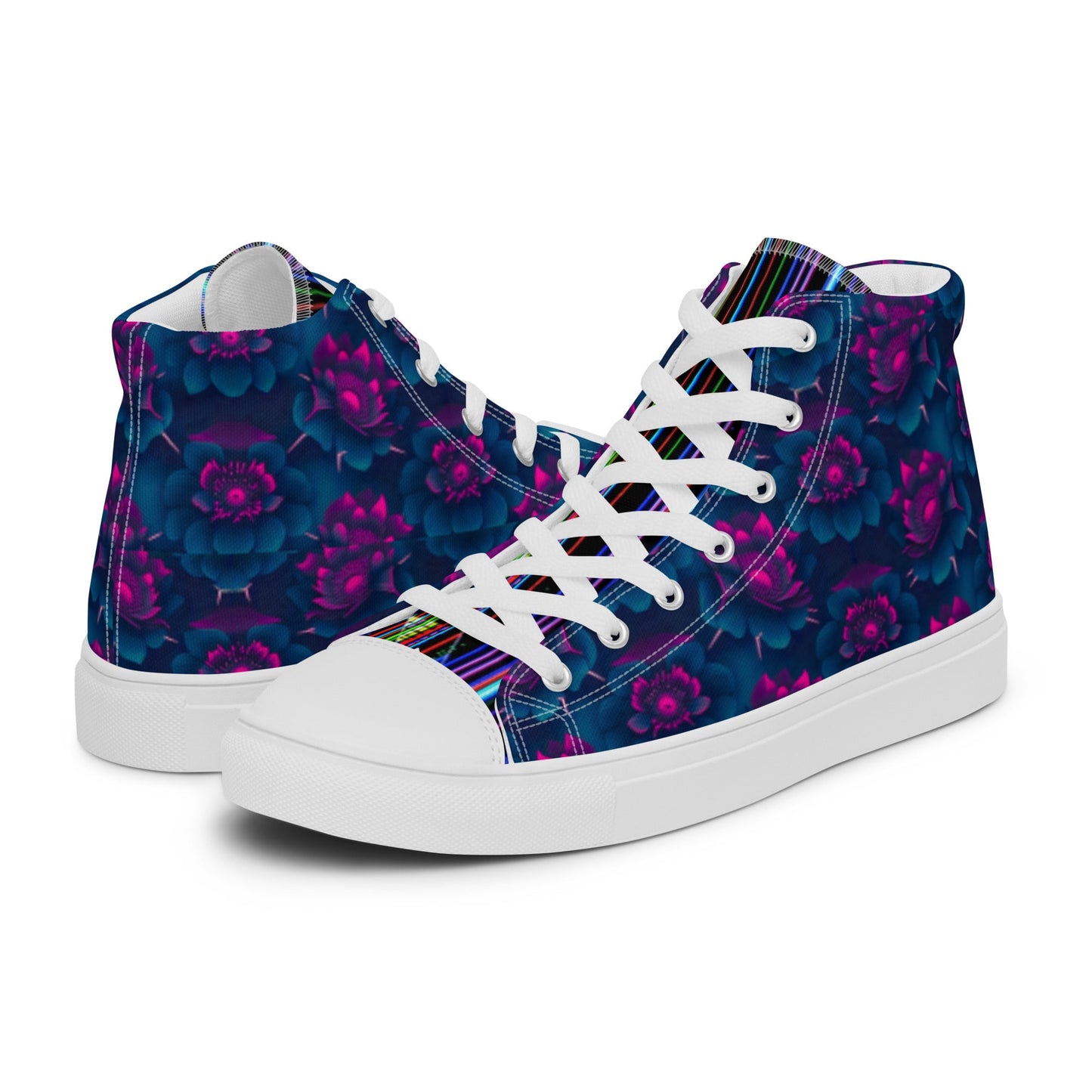Dark Wardrobe Society Floral Men’s high top Limited run Shoes - CTDSF