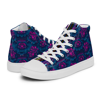 Dark Wardrobe Society Floral Men’s high top Limited run Shoes - CTDSF