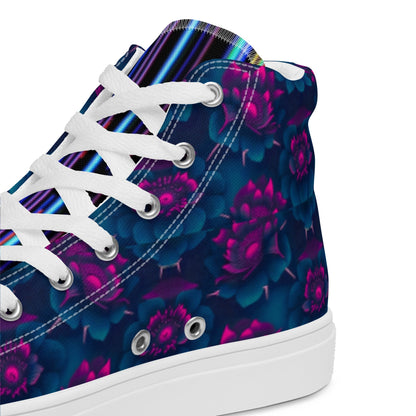 Dark Wardrobe Society Floral Men’s high top Limited run Shoes - CTDSF