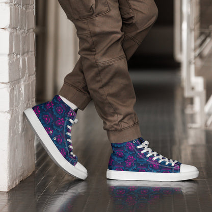 Dark Wardrobe Society Floral Men’s high top Limited run Shoes - CTDSF