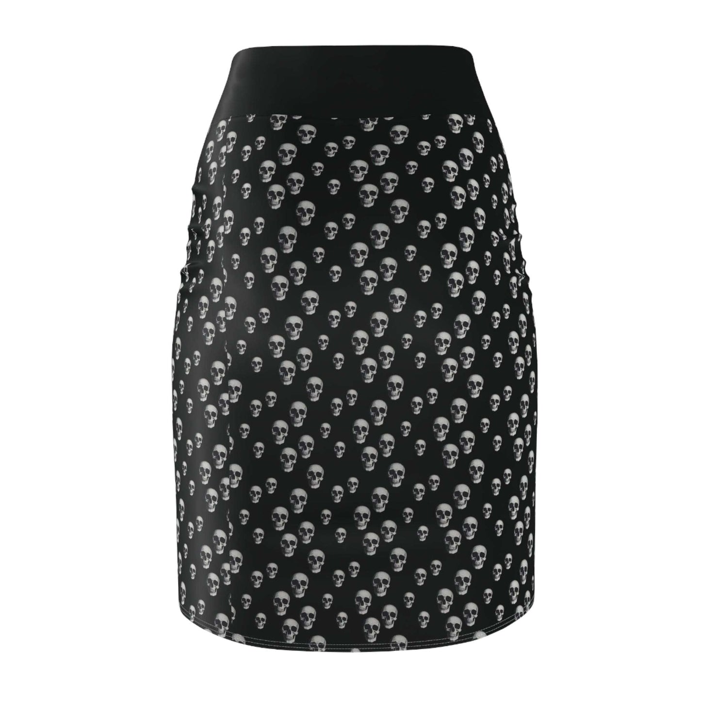 Gothic Skull Pencil Skirt | Edgy Fashion Statement | Women's AOP Skirt, Halloween Outfit, Alternative Style, Everyday Wear, Festival Look - CTDSF