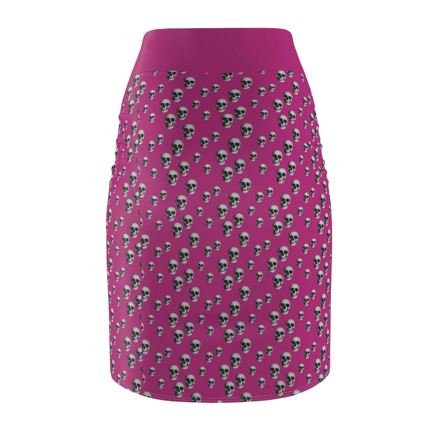 Gothic Skull Pencil Skirt | Edgy Fashion Statement | Women's AOP Skirt, Halloween Outfit, Alternative Style, Everyday Wear, Festival Look - CTDSF