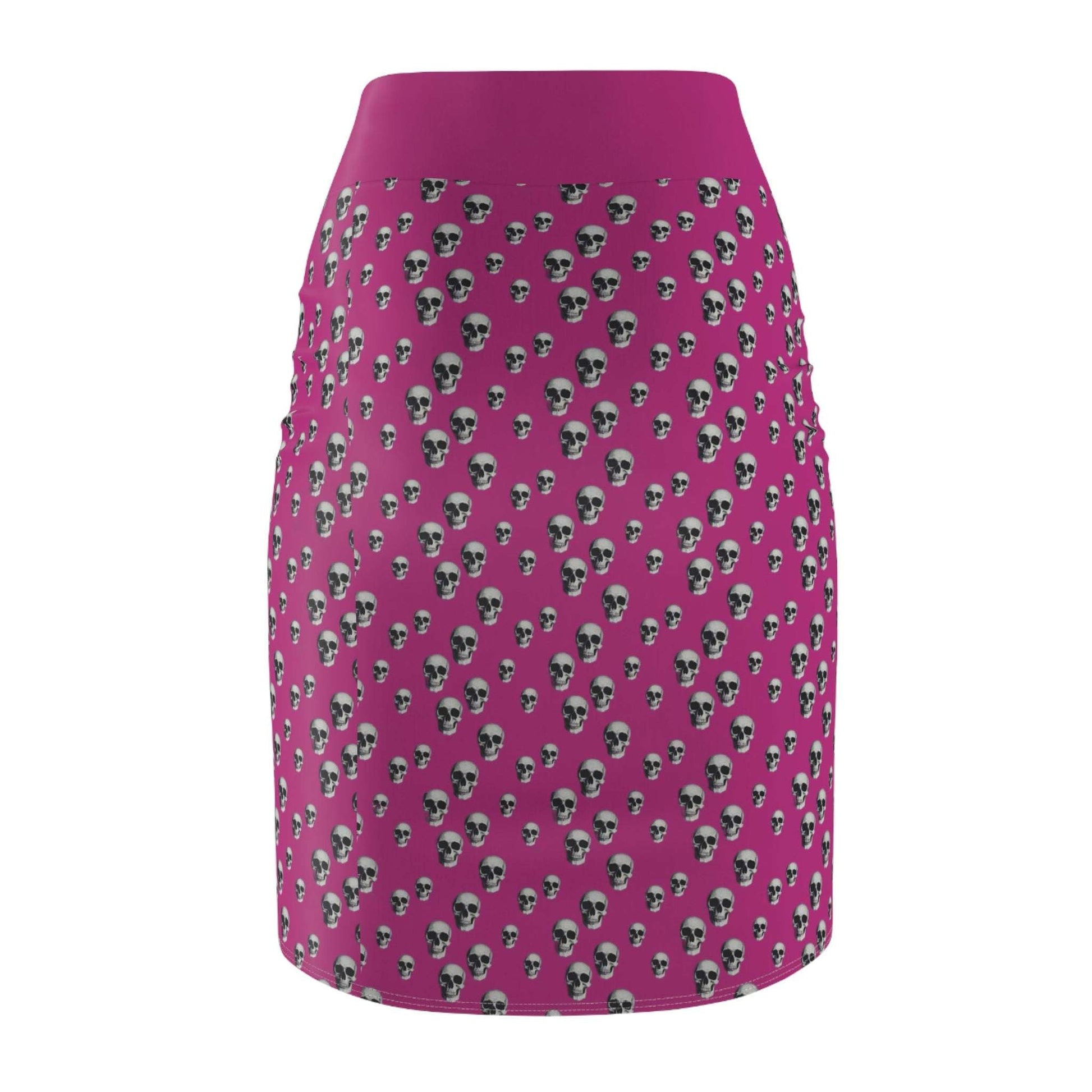Gothic Skull Pencil Skirt | Edgy Fashion Statement | Women's AOP Skirt, Halloween Outfit, Alternative Style, Everyday Wear, Festival Look - CTDSF