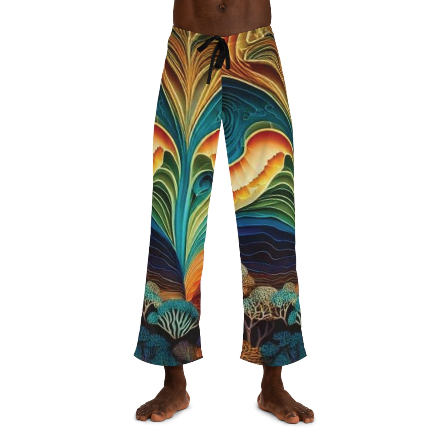 Men's Pajama Pants - Japanese Tattoo Inspired Design - CTDSF