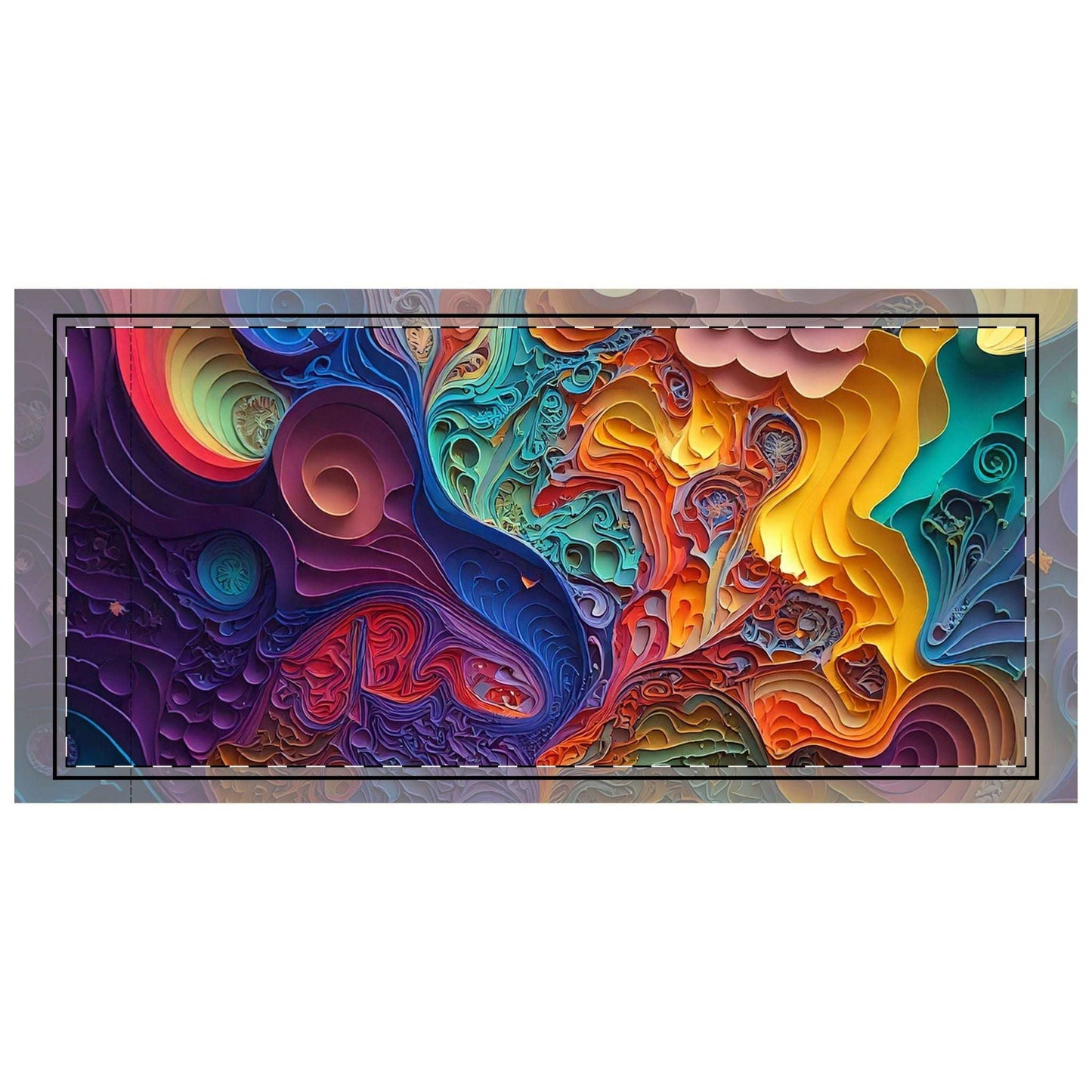 Microfiber Pillowcase with Rainbow Topography and Water Layers Inspired Print - CTDSF