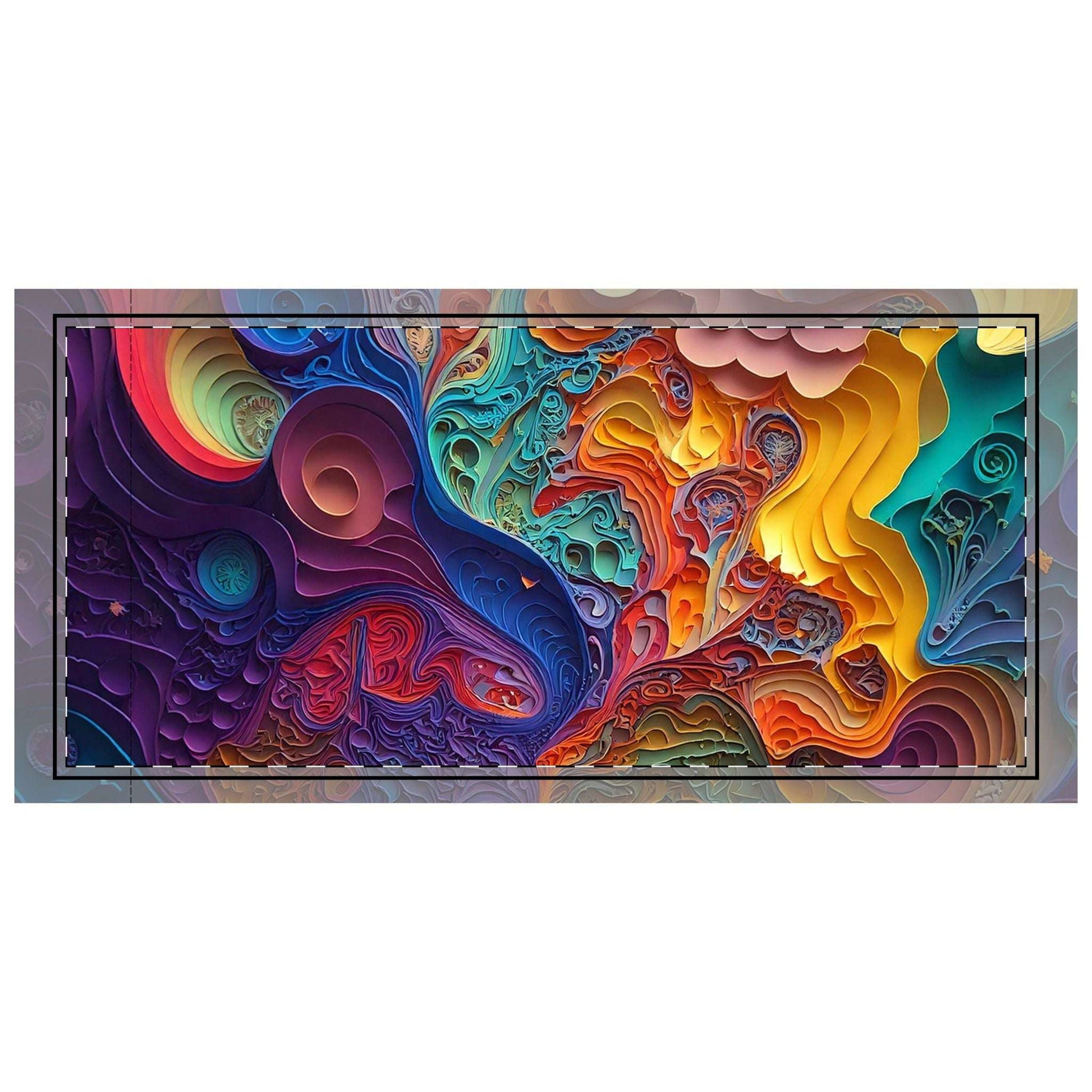Microfiber Pillowcase with Rainbow Topography and Water Layers Inspired Print - CTDSF