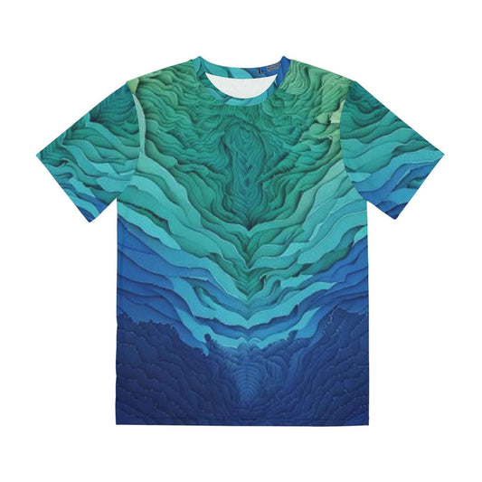 Polyester Tee - Water Topography Inspired Shirt - CTDSF
