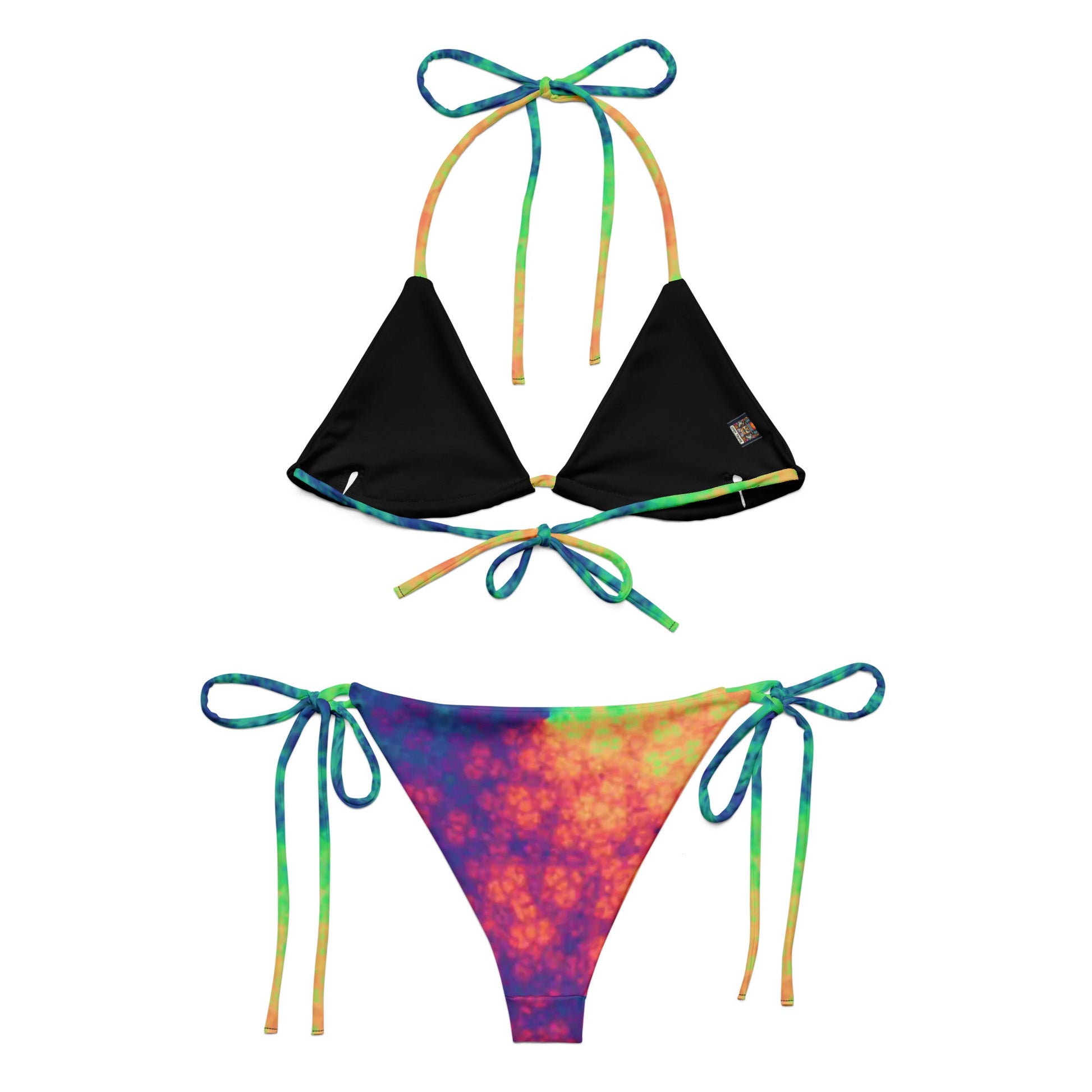 Rainbow 🌈 🌈 print recycled string bikini - CTDSF