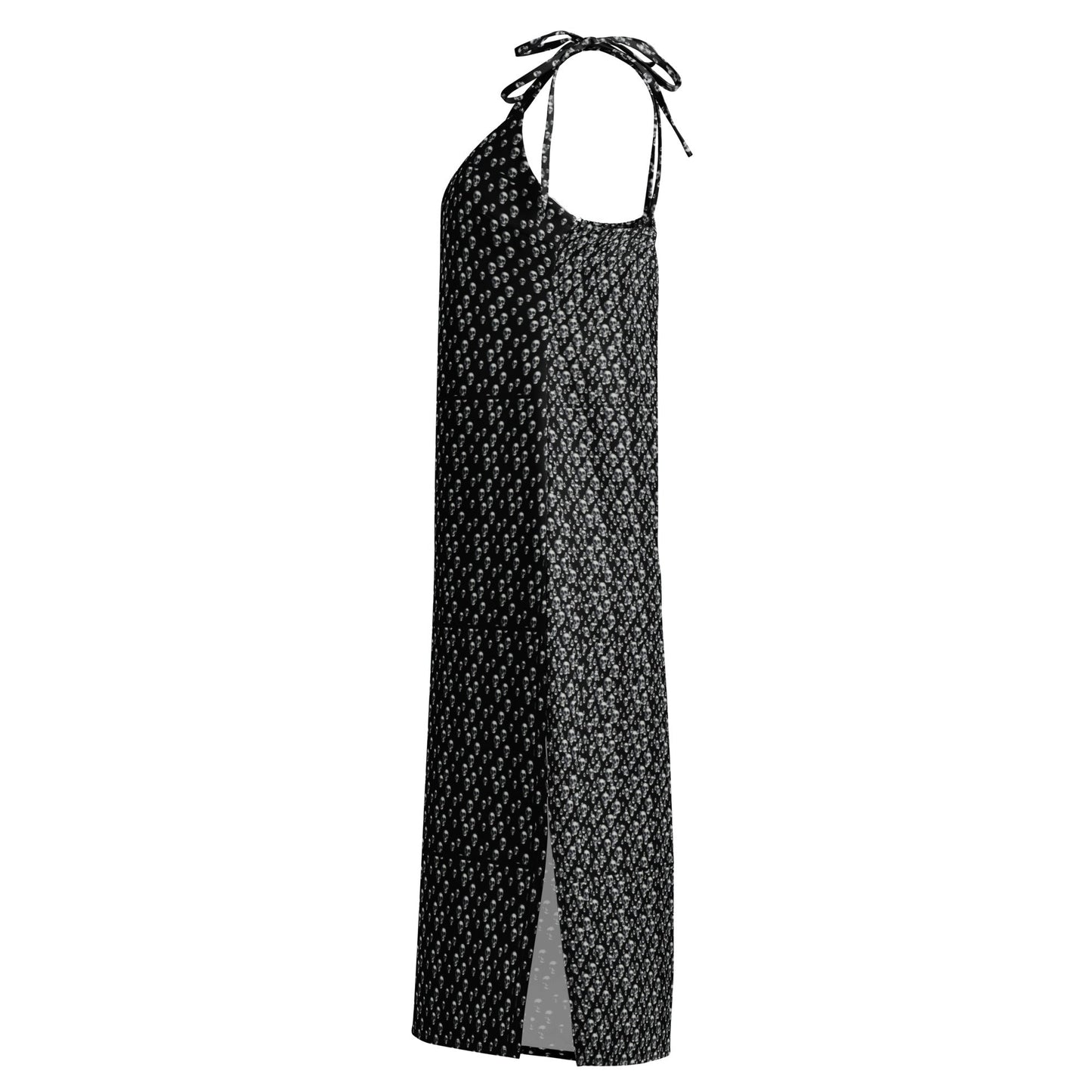Skull Print Tie - strap midi dress - CTDSF