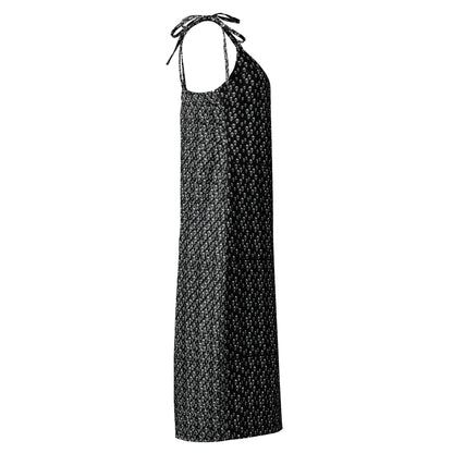 Skull Print Tie - strap midi dress - CTDSF